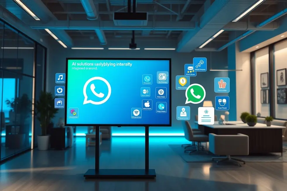 Soluções de inteligência artificial integradas ao WhatsApp para empreendedores.