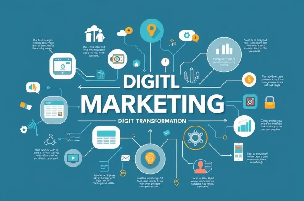 Imagem representando a transformação digital e a automação no marketing.